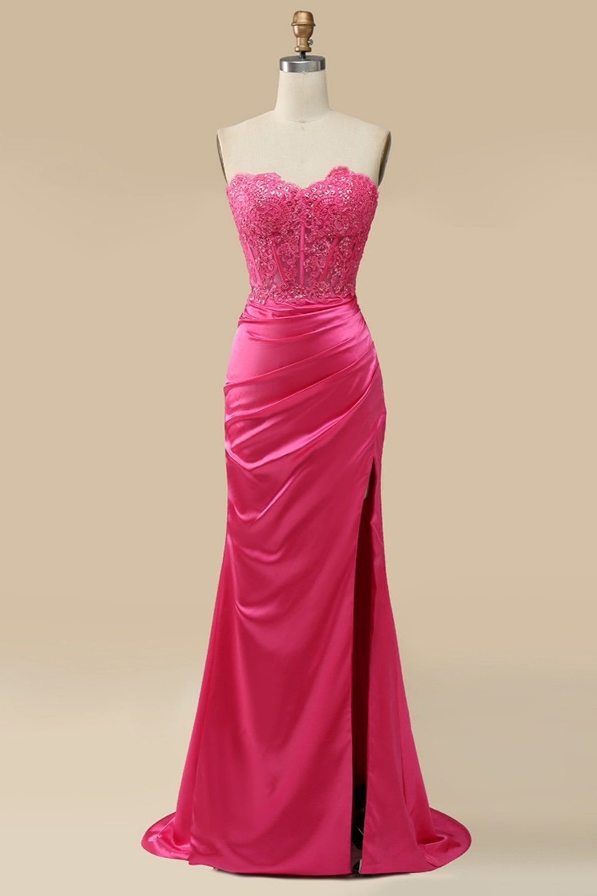 fuchsia mermaid prom dresses Sweetheart Mermaid Fuchsia Sequined Long Prom Dress FancyVestido