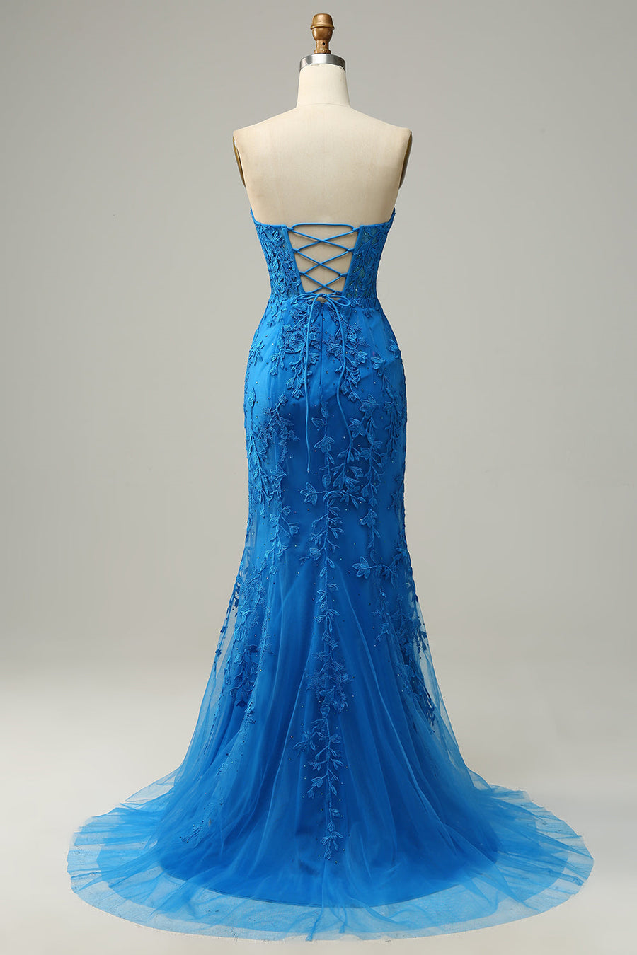 Mermaid Sweetheart Strapless Lace Party Prom Dress