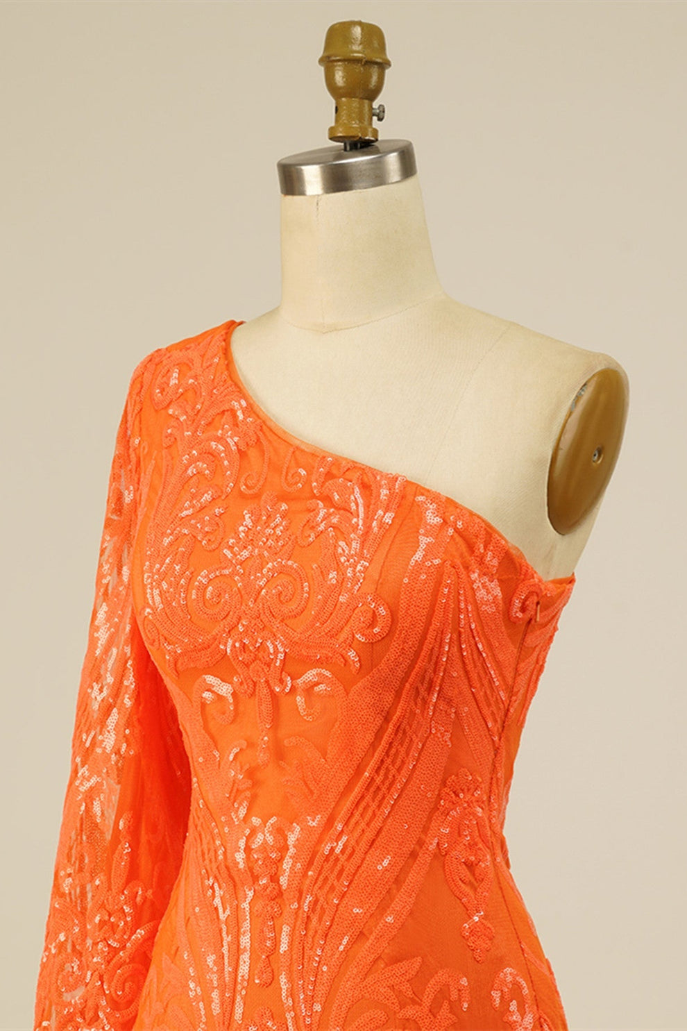 Orange One Shoulder Blouse