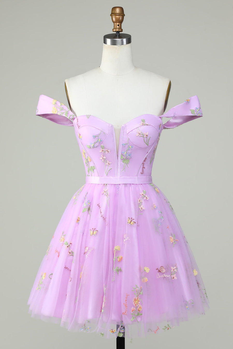 Champagne A-line Cap Sleeves Applique Mini Homecoming Dress