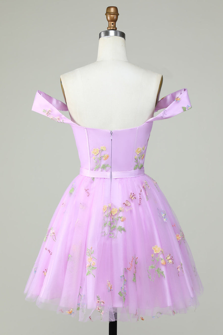 Champagne A-line Cap Sleeves Applique Mini Homecoming Dress