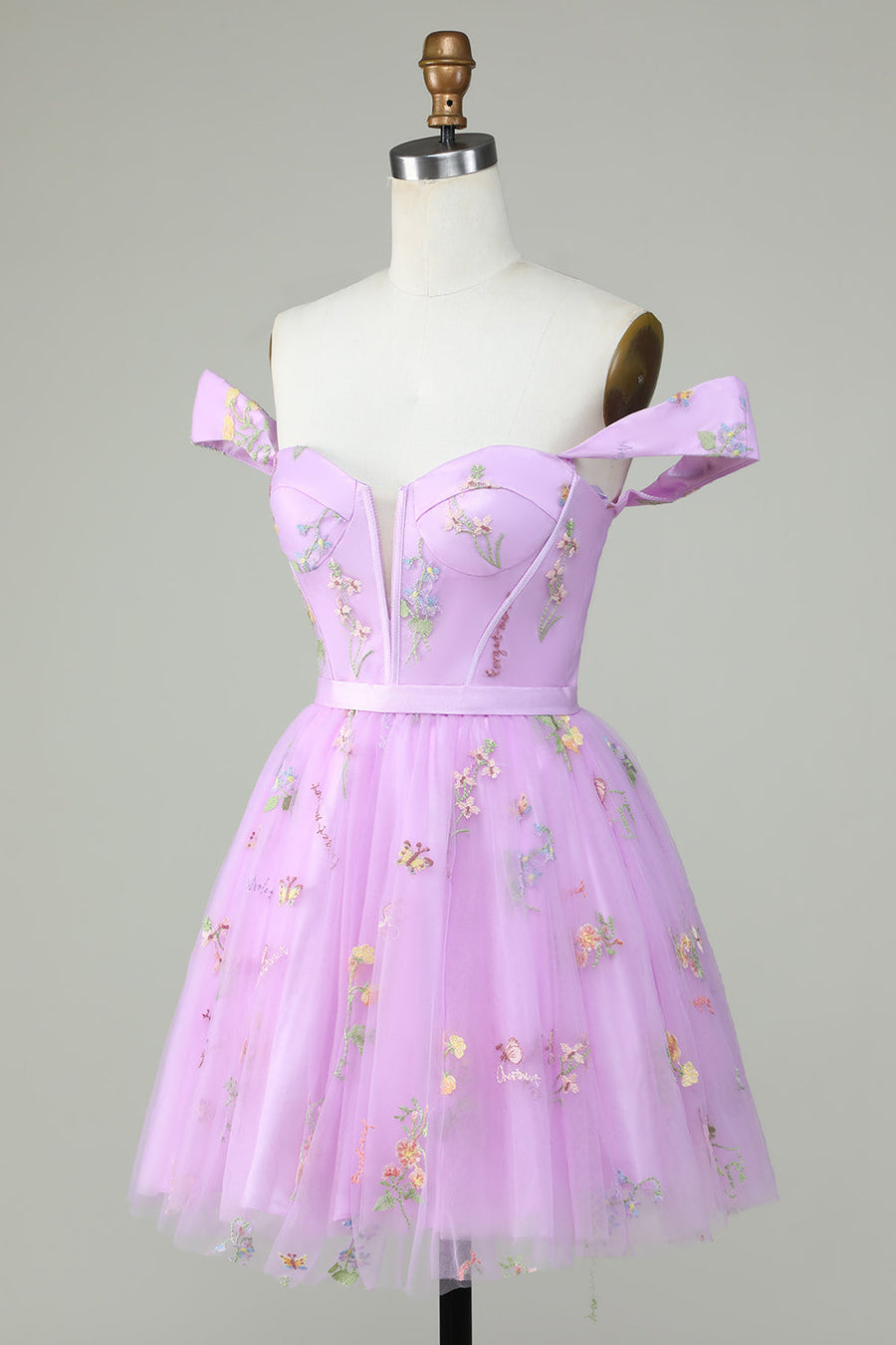 Champagne A-line Cap Sleeves Applique Mini Homecoming Dress