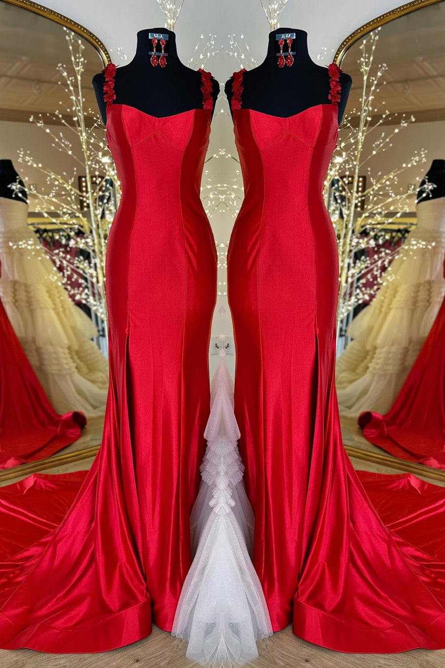 red prom dresses silk Red Prom Dresses, Long Red Formal Gowns PromGirl