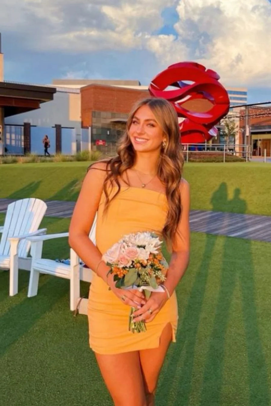 Casual Satin Bodycon Strapless Short Party Homecoming Dress 