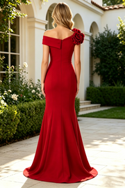 Mermaid Satin Off-Shoulder Empire Mother Of The Bride Dress