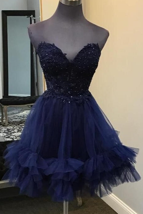 ruffle top homecoming dress Stacees Burgundy Ruffled Homecoming Dress Plunging V-neck A-line Bow Straps
