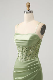 Sweetheart Green  Ruched Bodycon Homecoming Dress