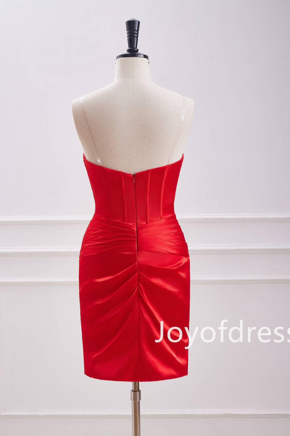 Sweetheart Red Keyhole Ruched Bodycon Homecoming Dress