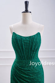 Emerald Green Beade Lace Ruched Bodycon Dress