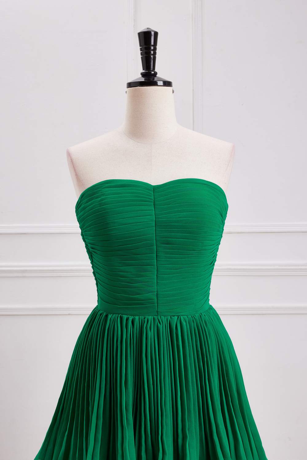 Hunter green 2024 strapless dress