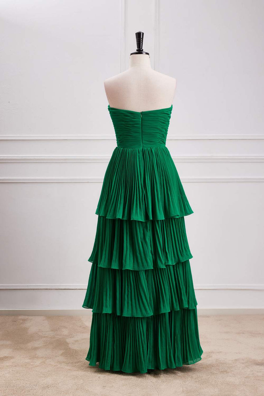 Hunter Green Strapless A-Line Layers Long Prom Dress Hunter Green / US 4 Hunter Green Strapless A-Line Layers Long Prom Dress Hunter Green / US 4