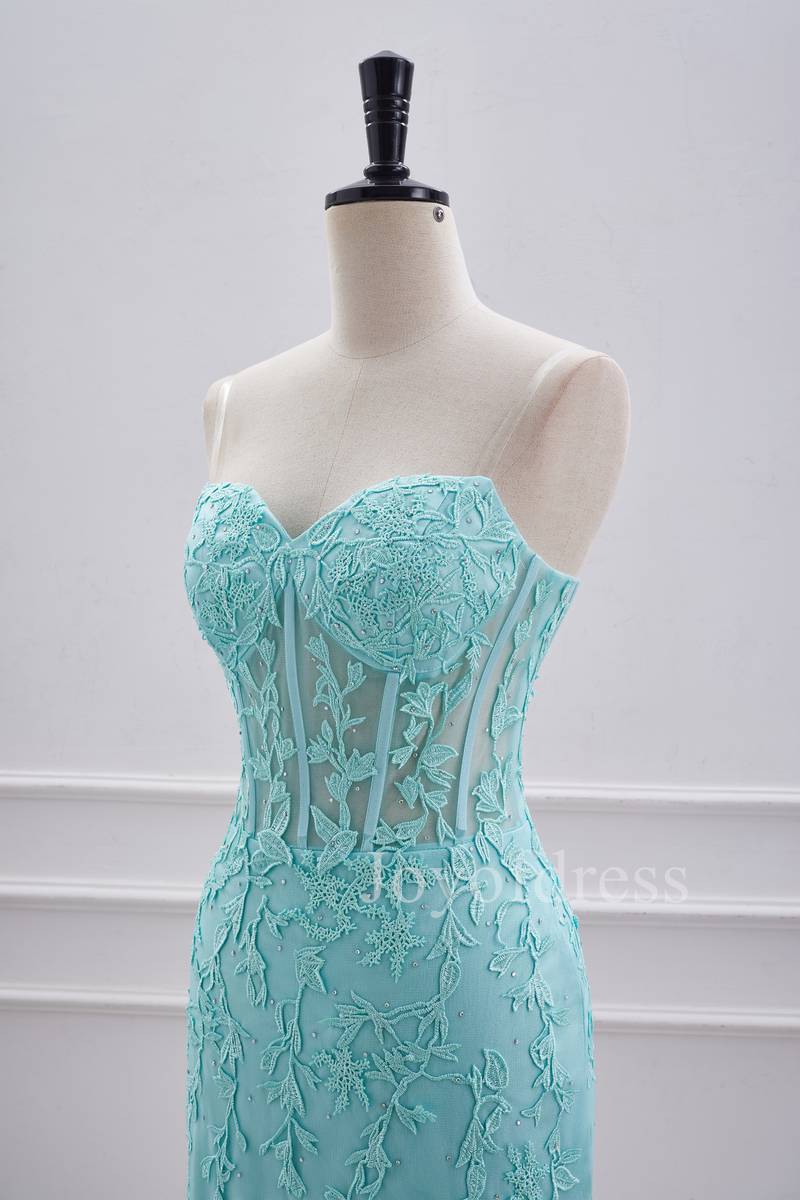 Fitted Aqua Blue Appliques Short Homecoming Dress