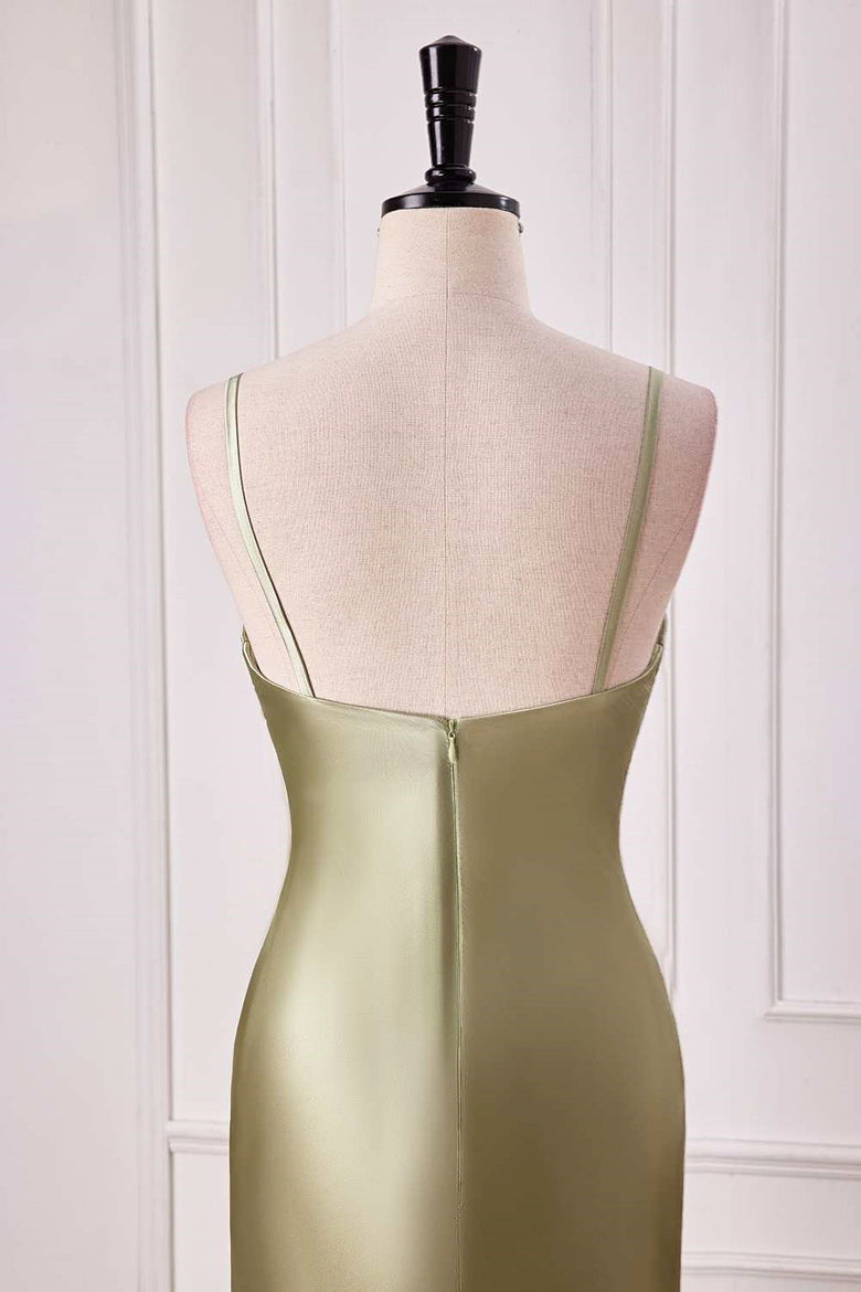 Satin Cowl Neck Mermaid Dress Dusty Rose