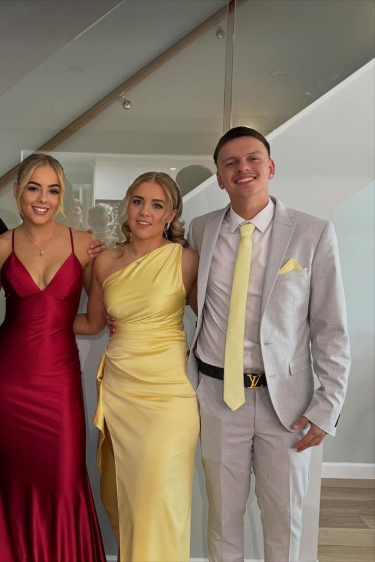 One Shoulder Sleeveless Satin Party Prom Dress With High Slit