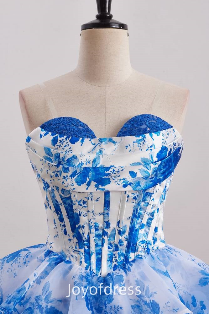 A-Line Sweetheart Strapless Appliques Homecoming Dress