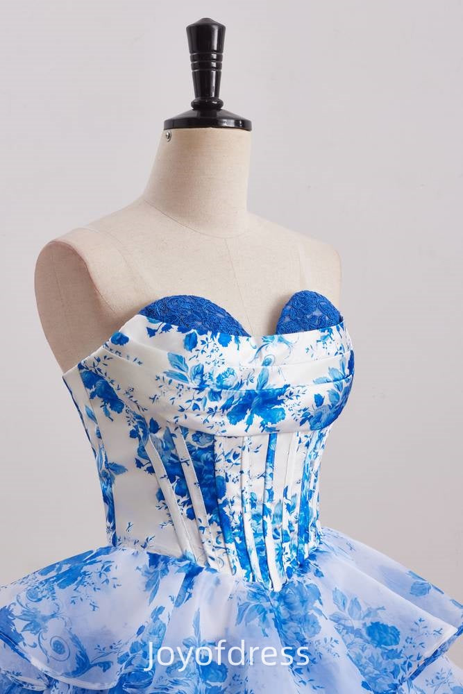 A-Line Sweetheart Strapless Appliques Homecoming Dress