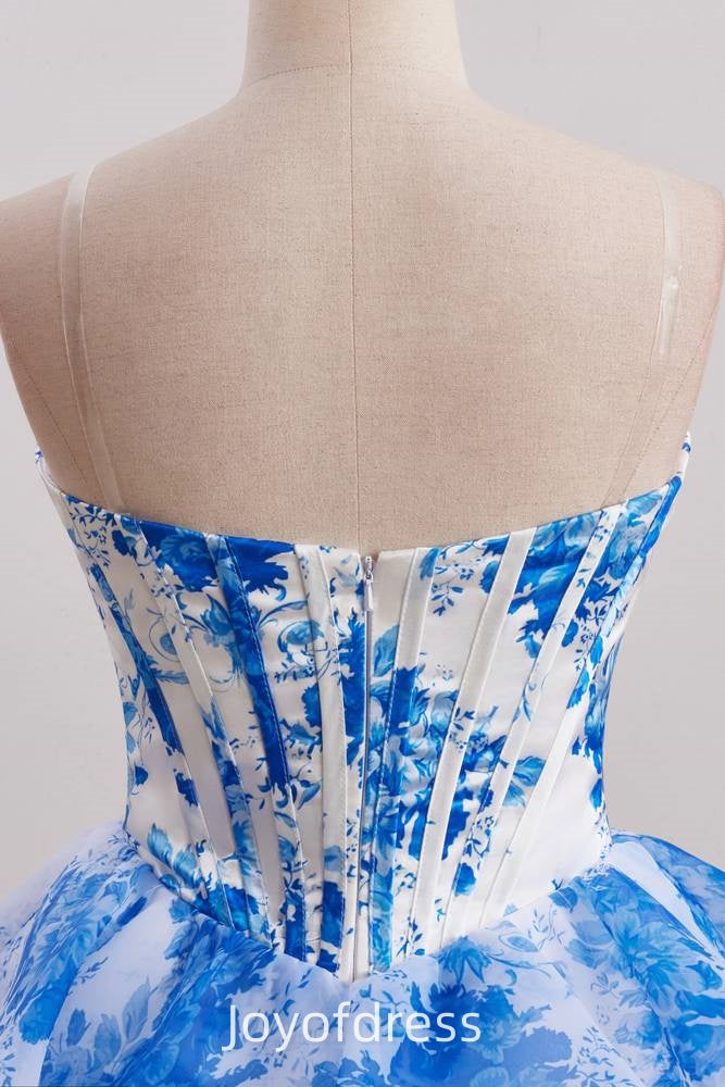 A-Line Sweetheart Strapless Appliques Homecoming Dress