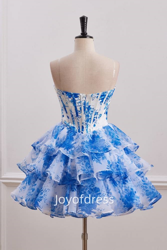 A-Line Sweetheart Strapless Appliques Homecoming Dress