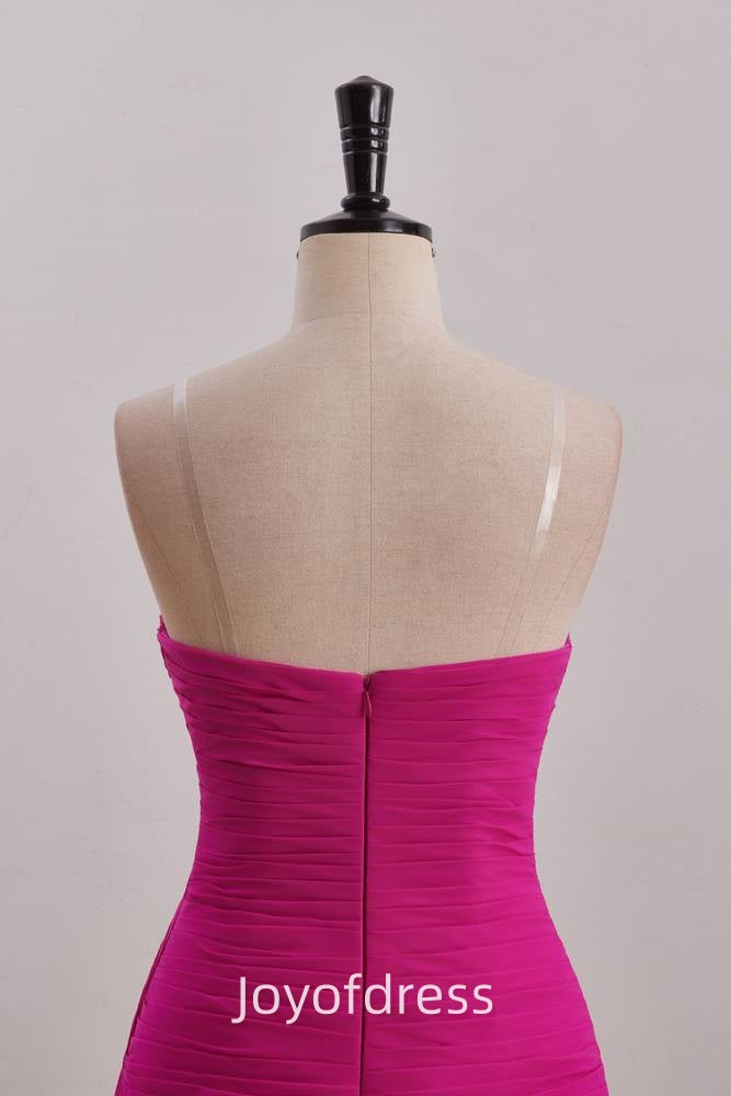 A-Line Sweetheart Strapless Pleated Homecoming Dress