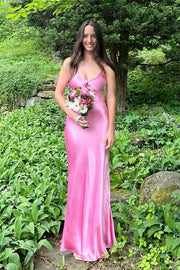 Backless Sweetheart Spaghetti Straps Long Party Prom Dress