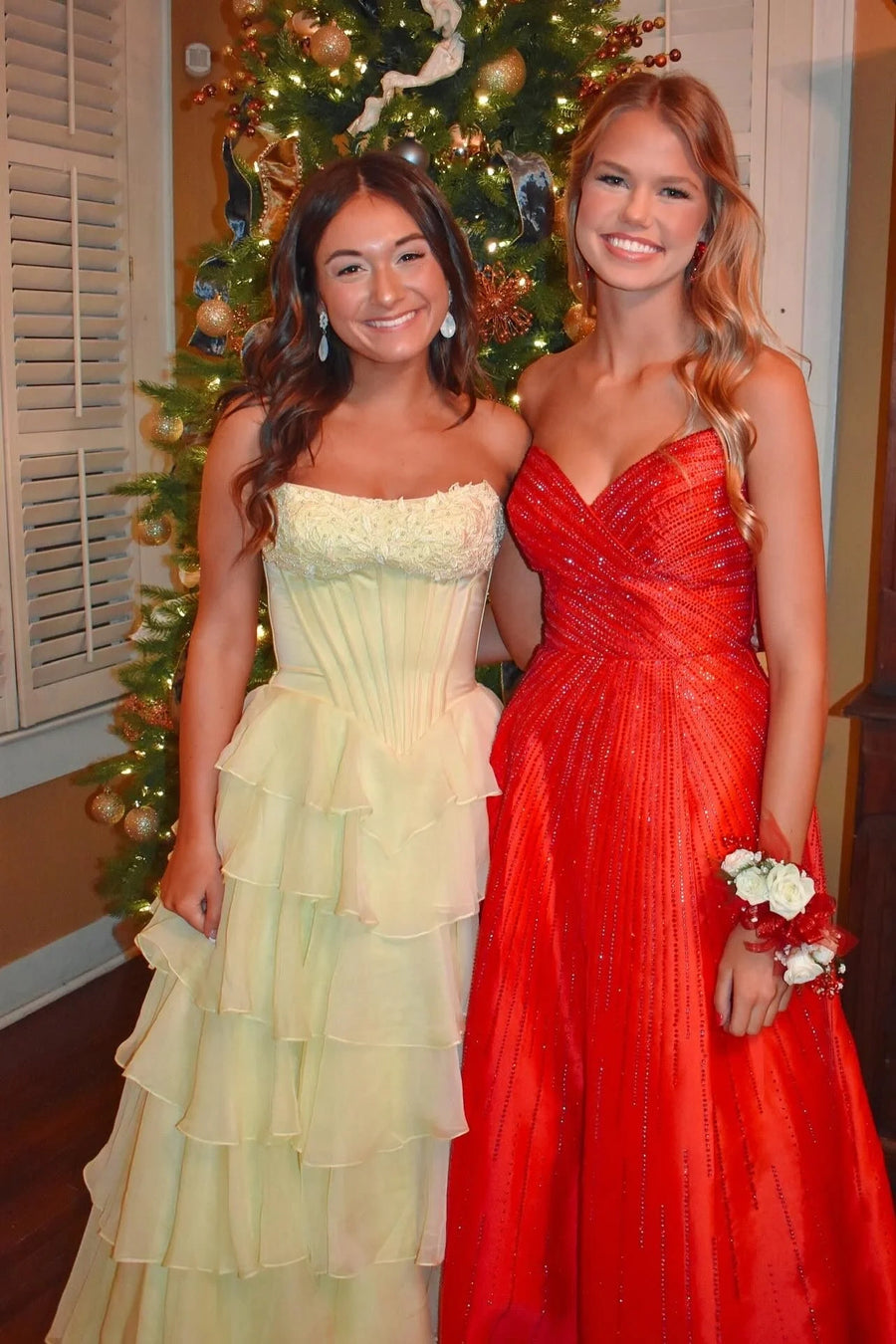 Bateau Strapless A-Line Lace Up Chiffon Party Prom Dress