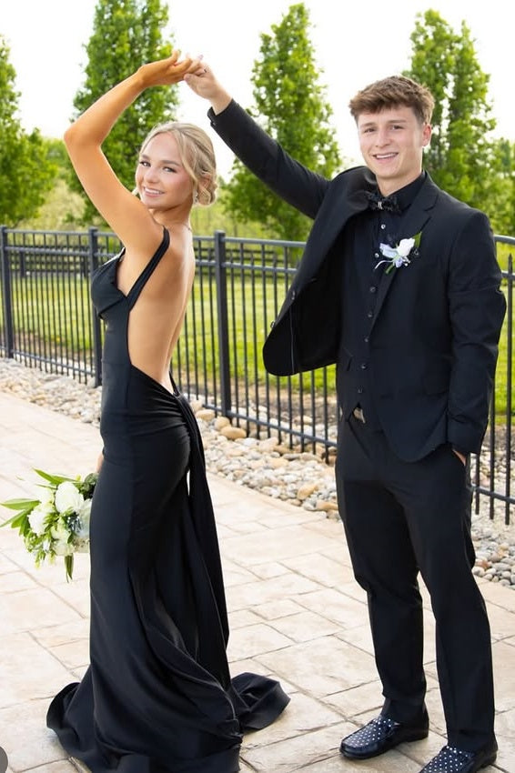 Beaded Sweetheart Backless Mermaid Satin Party Prom Dress