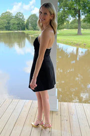 Pearl Straplss A-Line Empire Satin Short Graduation Dress