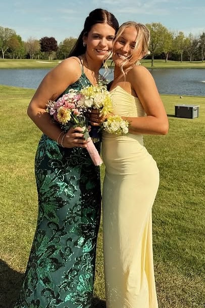Boat Strapless Lace-Up Mermaid Satin Party Prom Dress With Train