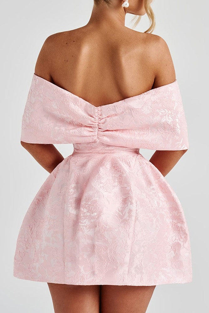 Bow Off-Shoulder Empire A-Line Short Homecoming Party Dress