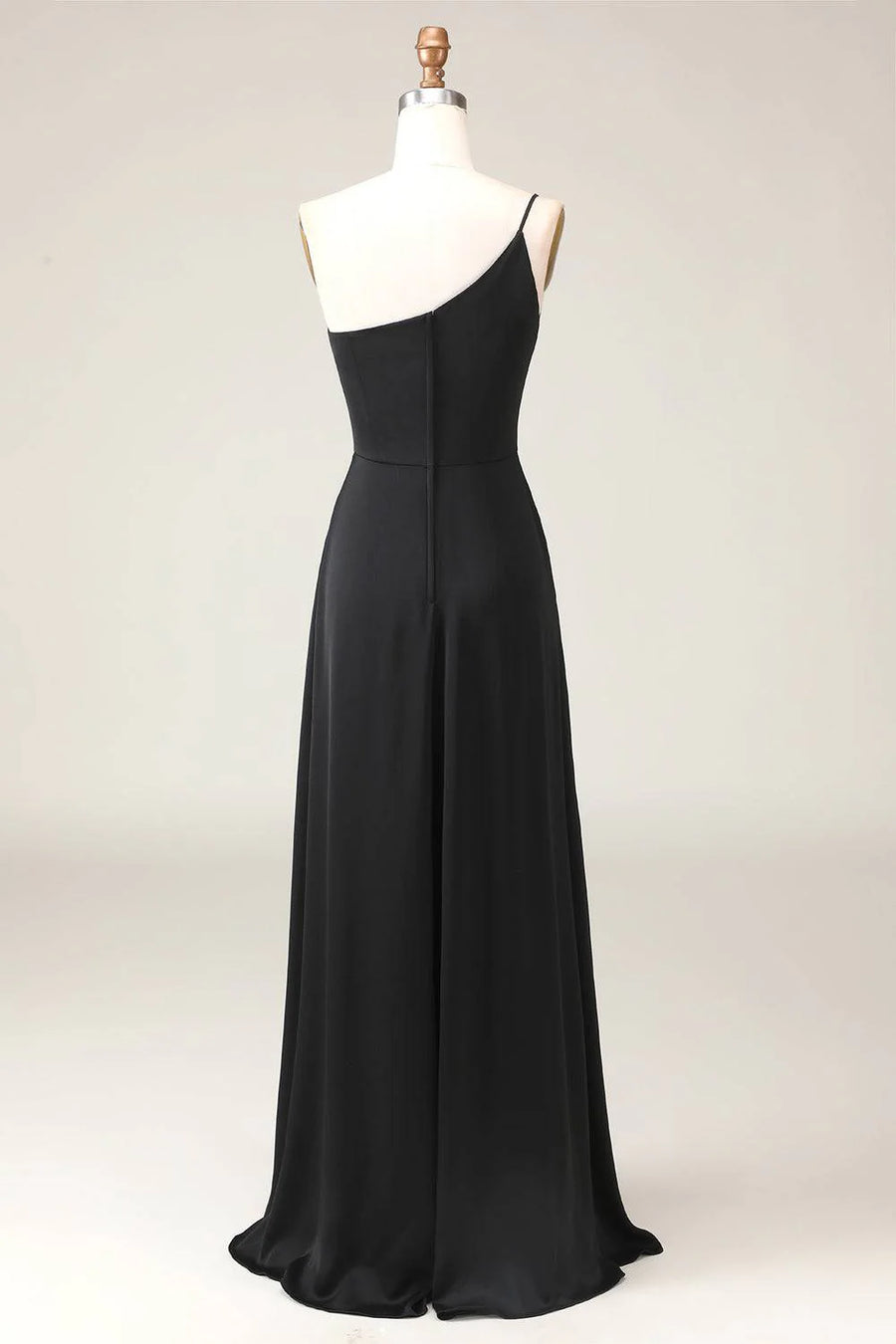 Casual Satin A-Line One Shoulder Sleeves Bridesmaid Dress