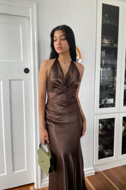 Casual Satin A-Line V-Neck Lace Up Party Prom Dress