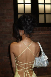 Casual Satin Bateau Lace Up Floor-Length Party Prom Dress