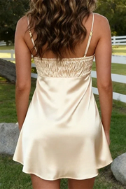 Casual Satin Sheath Empire Sleeveless Mini Party Homecoming Dress