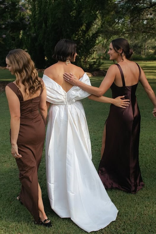 Casual Satin Sleeveless Different Styles Bridesmaid Dress