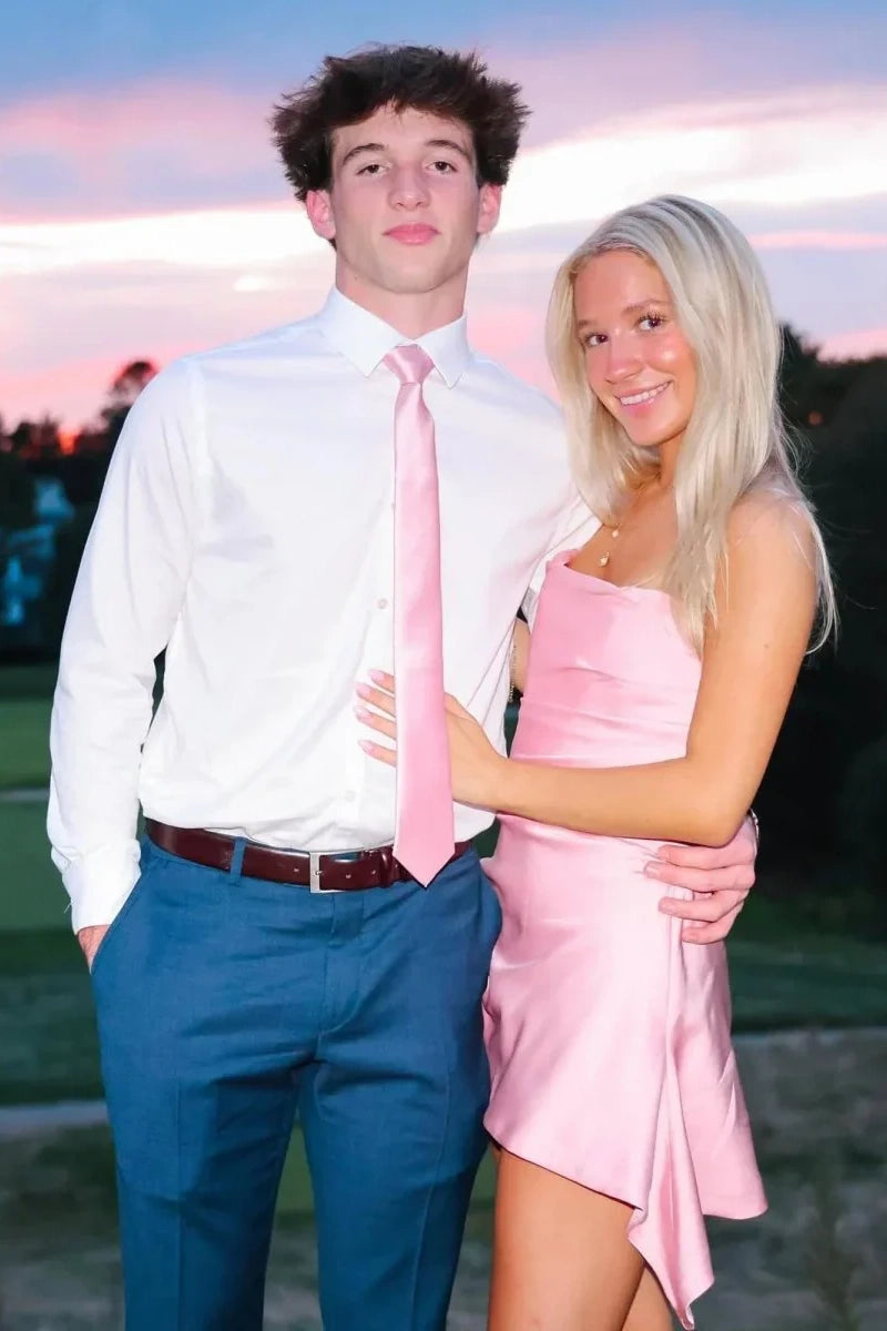 Casual Satin Strapless Empire Short Homecoming Dress 