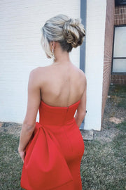 Casual Sweetheart Strapless Mermaid Satin Party Prom Dress 