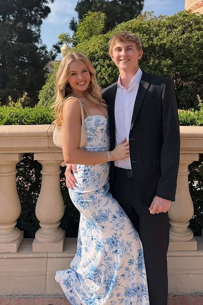 Chic Satin Mermaid Sweetheart Floral Appliques Prom Party Dress