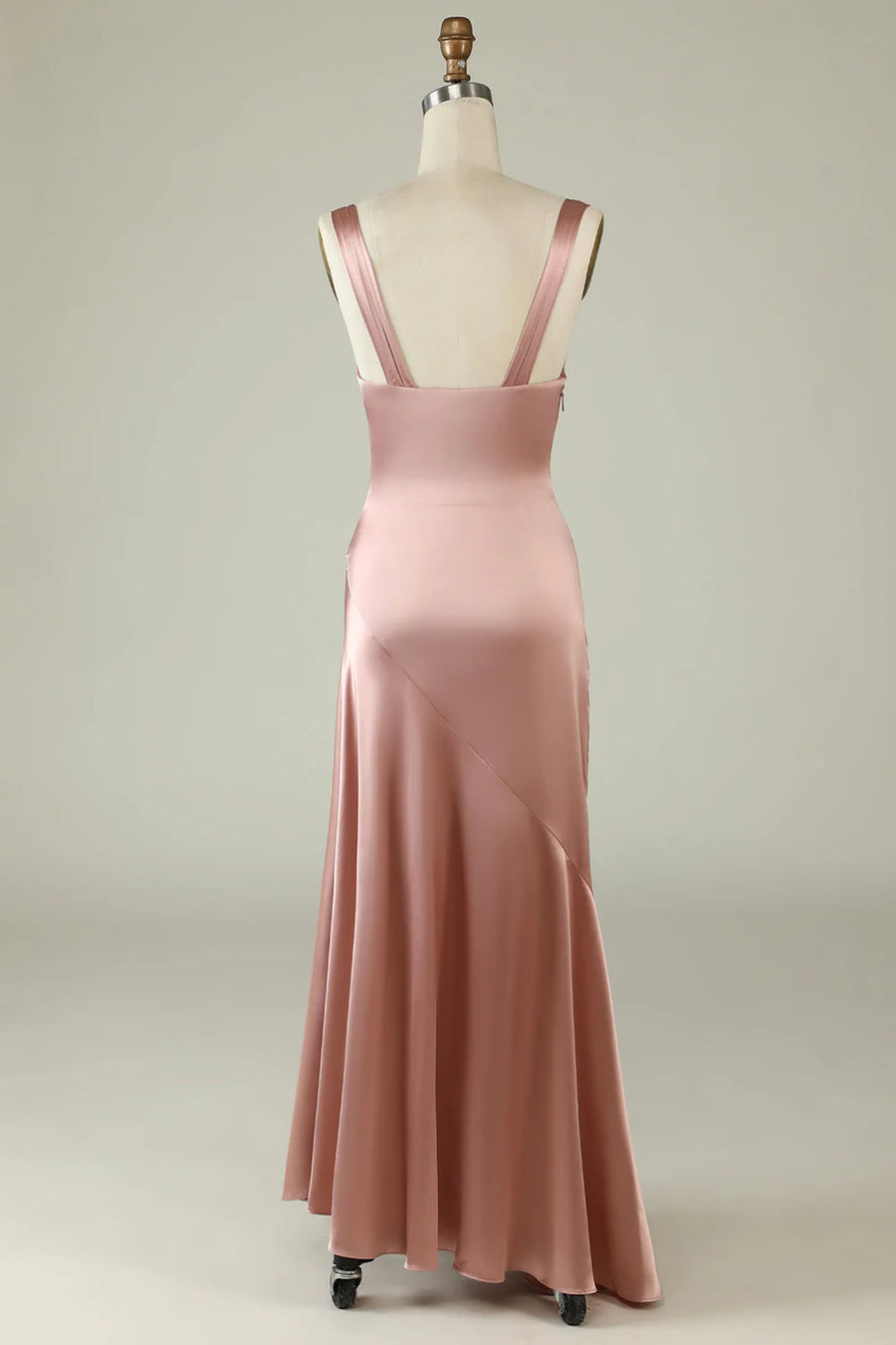 Chic Satin V-Neck Sleeveless A-Line Bridesmaid Dress