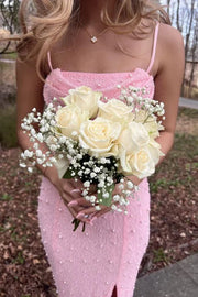 Chic Spaghetti Straps Fitted Floor-Length Party Prom Dress