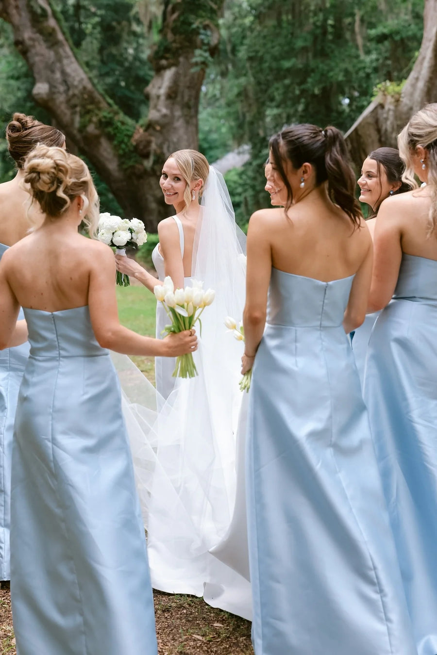 Chic Strapless Empire Sleeveless A-Line Satin Bridesmaid Dress