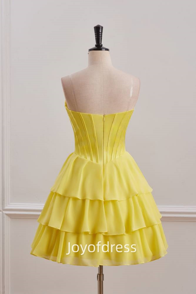 Chic Sweetheart Sleeveless Empire Ruffle A-Line Homecoming Dress