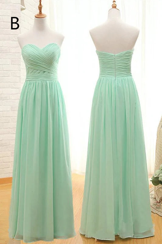 Chiffon A-Line Empire Sleeveless Long Bridesmaid Dress