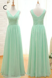 Chiffon A-Line Empire Sleeveless Long Bridesmaid Dress