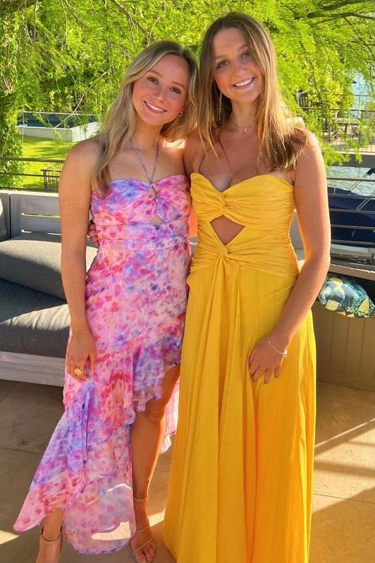 Chiffon A-Line Sweetheart Strapless Pleated Long Party Prom Dress