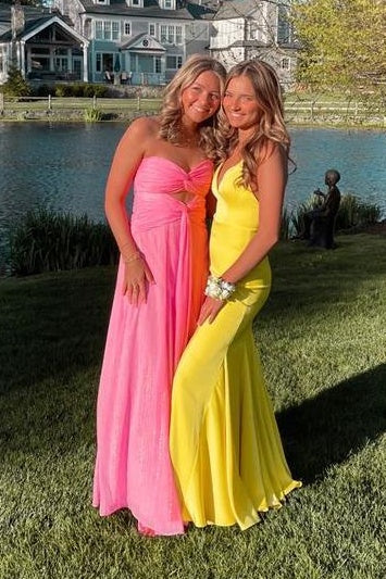 Chiffon A-Line Sweetheart Strapless Pleated Long Party Prom Dress