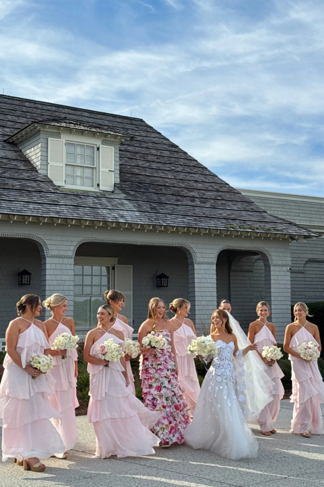 Chiffon A-Line Tiered Sleeveless Maxi Bridesmaid Dress