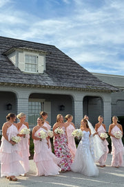 Chiffon A-Line Tiered Sleeveless Maxi Bridesmaid Dress