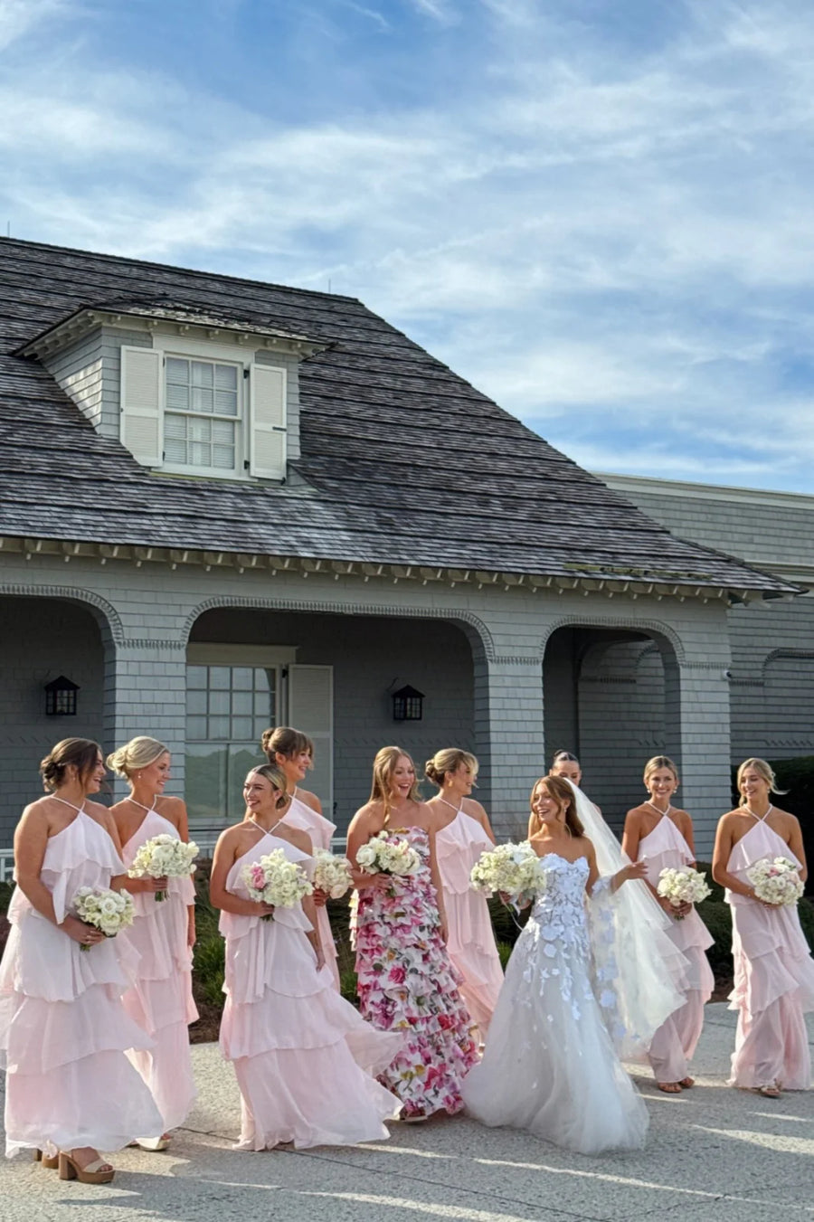 Chiffon A-Line Tiered Sleeveless Maxi Bridesmaid Dress