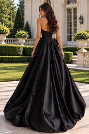 Classic A-Line Sweetheart Strapless Empire With Bow Party Prom Dress