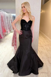 Classic Sweetheart Strapless Mermaid Empire Two Tone Prom Party Dress